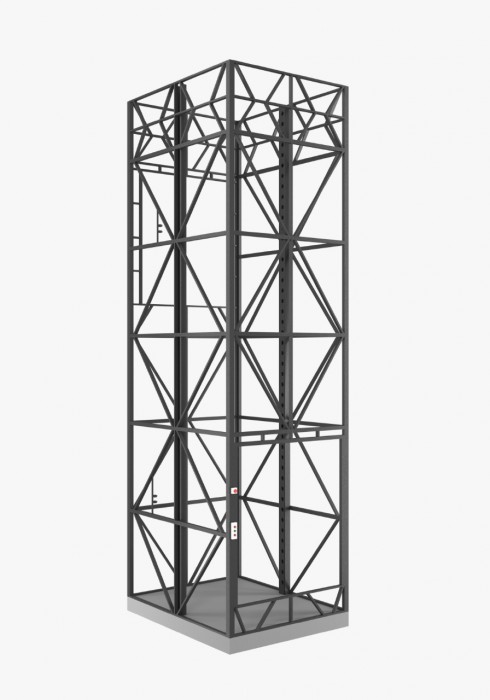 COMP-310 Шахта лифтовая модульная сварная 2 этажа проходная для лифта 1500кг (кабина 1500х2000х2100мм)