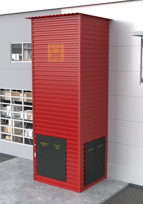 COMP-539 Комплект обшивки шахты лифта красный 74м2